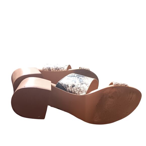 Madewell Keira Mule Sandal size 9.5 Snake embossed Leather - Picture 6 of 6